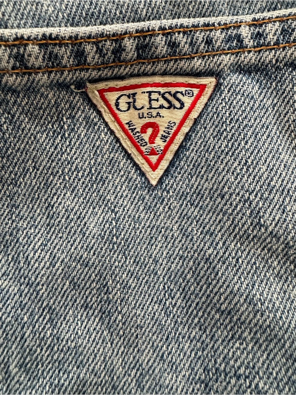 Vintage 90s Guess Jeans Original Fit Made In USA High Rise Mom Jeans Light - Picture 6 of 7